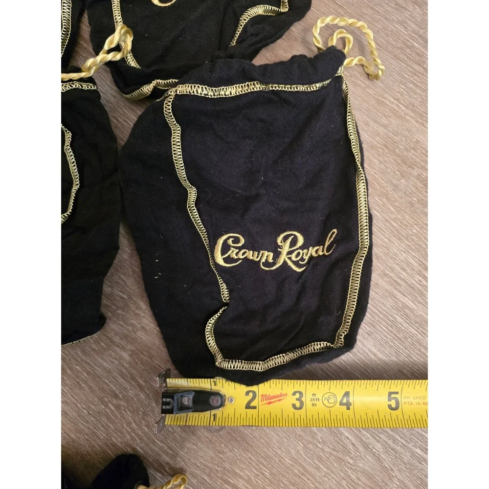 Crown‎ Royale Black Velvet Drawstring Pouches Bags Lot of 10 Whiskey Collectible